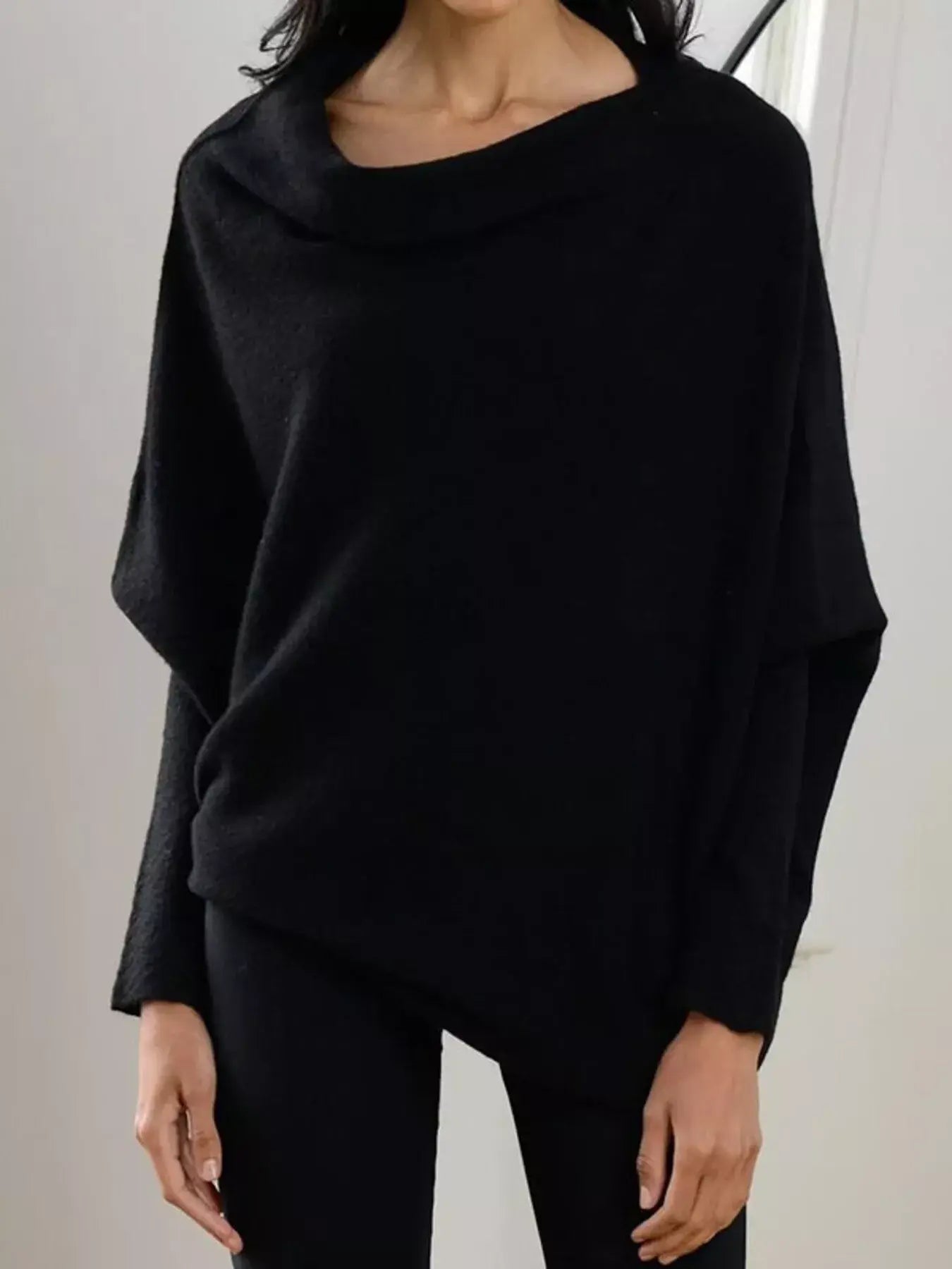 Boat Neck Long Sleeve Sweater - Trendsi - Flyclothing LLC