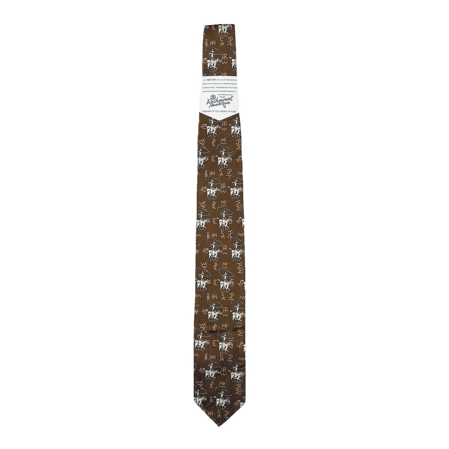 Rockmount Ranch Wear Roper & Brands Brown Western Silk Tie - Rockmount Clothing - Flyclothing LLC