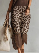 Full Size Sleeveless Color-Block Leopard Sweater Dress Plus Size - Trendsi - Flyclothing LLC
