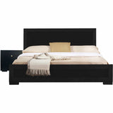Moma Black Wood Platform Twin Bed With Nightstand - Homeroots - Flyclothing LLC