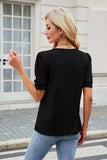 Round Neck Short Sleeve T-Shirt - Trendsi - Flyclothing LLC