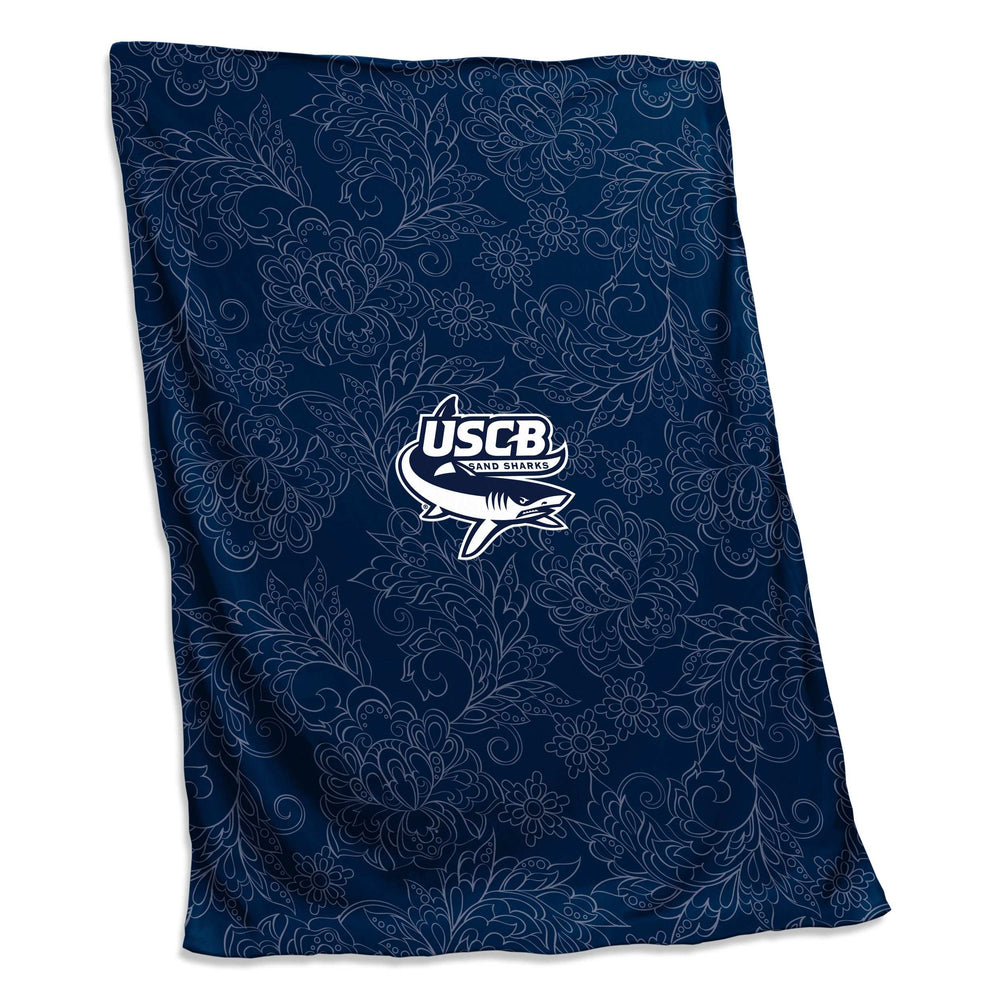 South Carolina Beaufort Navy Paisley Sweatshirt Blanket (Screened) - Logo Brands - Flyclothing LLC