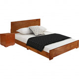 Brown Solid and Manufactured Wood Twin Yes Bed Frame