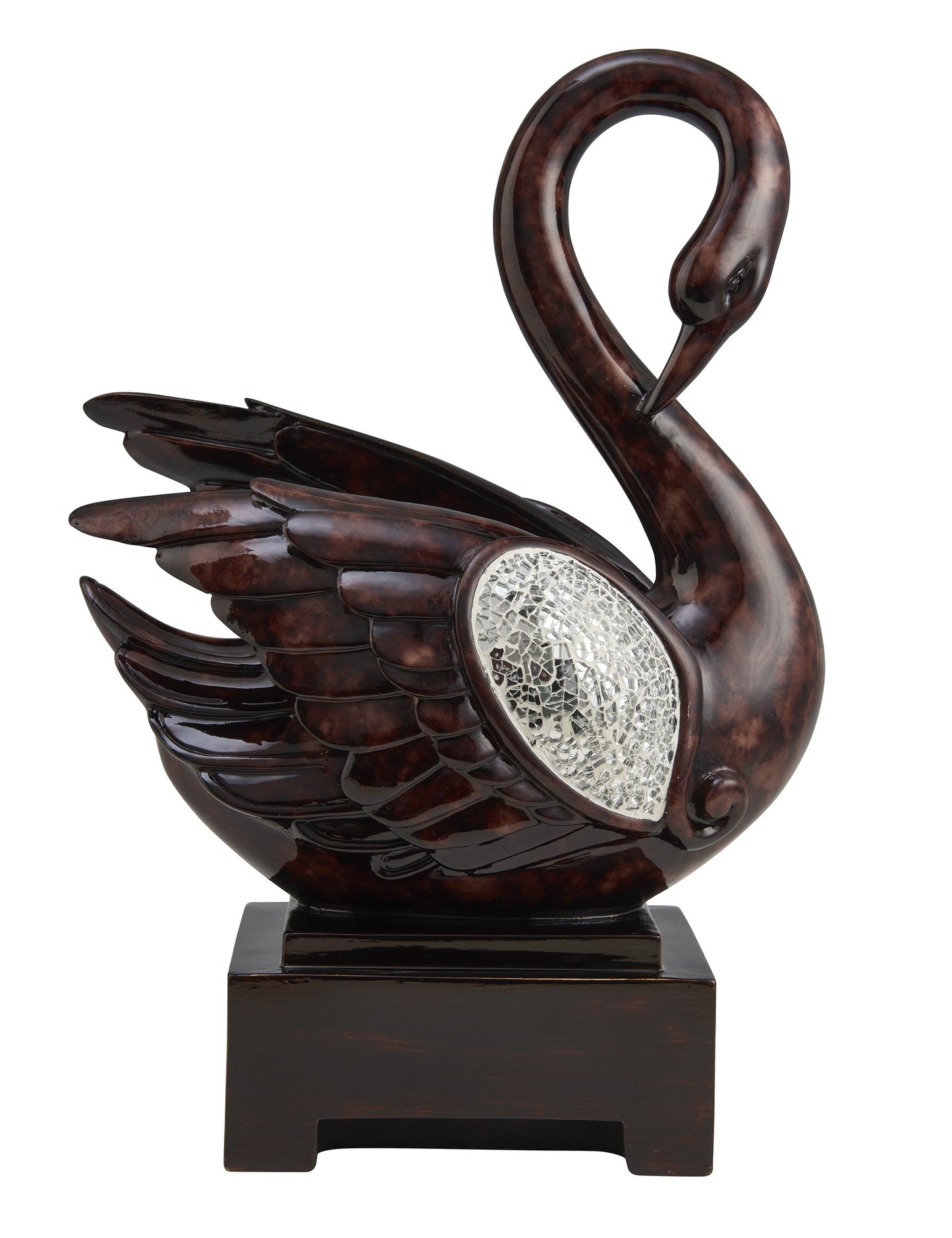 17" Marbleized Cherry Brown Dove Figurine Sculpture - Homeroots - Flyclothing LLC