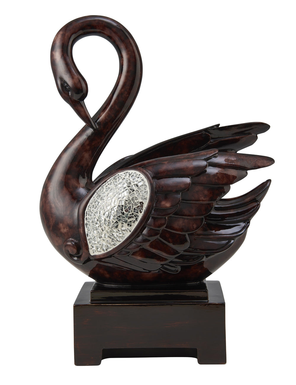 17" Marbleized Cherry Brown Dove Figurine Sculpture - Homeroots