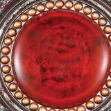 21" Red And Brown Round Polyresin Decorative Plaque - Homeroots - Flyclothing LLC