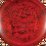 21" Red And Brown Round Polyresin Decorative Plaque - Homeroots - Flyclothing LLC