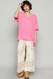 POL V-Neck Half Sleeve T-Shirt - Trendsi