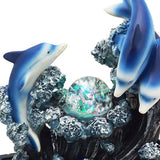 11" Blue Polyresin Dolphins Tabletop Fountain - Homeroots - Flyclothing LLC