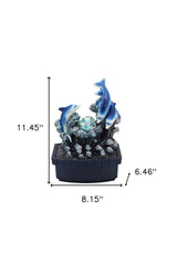 11" Blue Polyresin Dolphins Tabletop Fountain - Homeroots - Flyclothing LLC