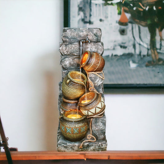 43" Brown/Orange Polyresin Sculpture - Homeroots