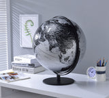 21" Black And Silver Modern Polyresin Globe - Homeroots - Flyclothing LLC