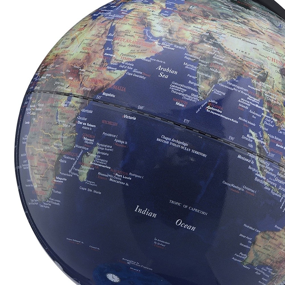 18" Blue Black And Navy Polyresin Dual Globe - Homeroots - Flyclothing LLC