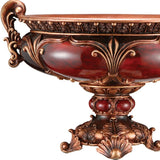 10" Brown And Gold Polyresin Decorative Bowl - Homeroots