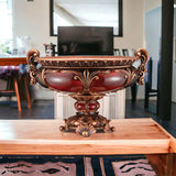 10" Brown And Gold Polyresin Decorative Bowl - Homeroots