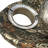 8" Green Silver And Gold Polyresin Decorative Bowl With Orbs - Homeroots - Flyclothing LLC