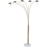Five Light Gold Metal Floor Lamp - Homeroots - Flyclothing LLC
