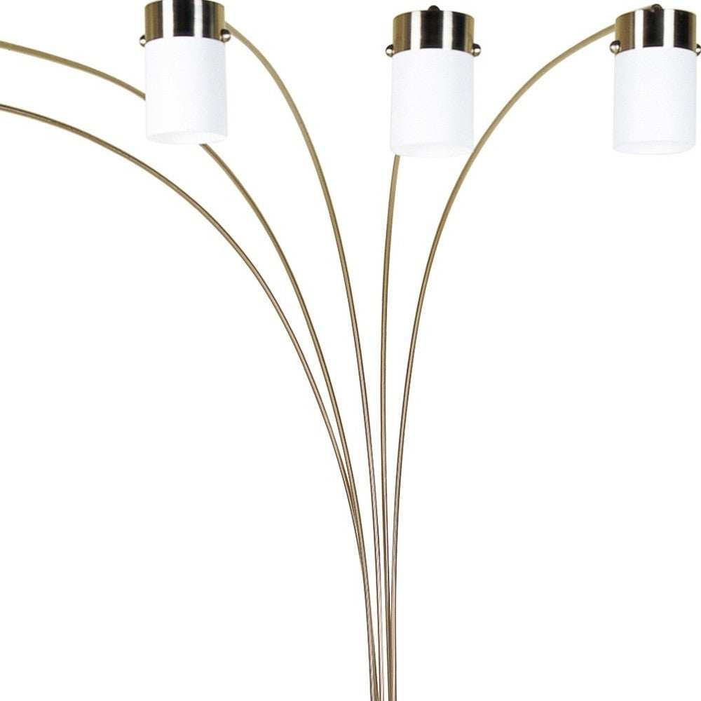 Five Light Gold Metal Floor Lamp - Homeroots - Flyclothing LLC