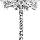 63" Steel Three Light Candelabra Floor Lamp With White Drum Shade - Homeroots - Flyclothing LLC