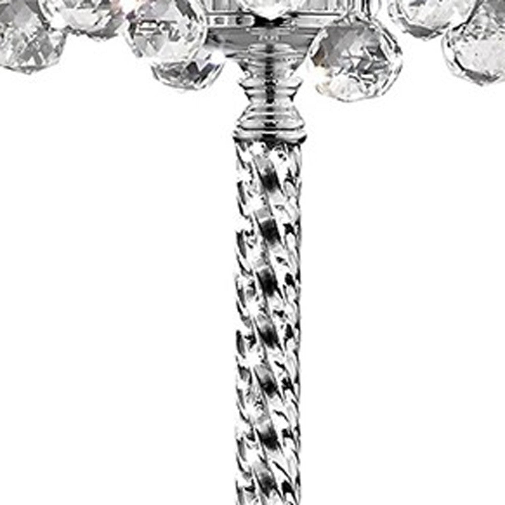 63" Steel Three Light Candelabra Floor Lamp With White Drum Shade - Homeroots - Flyclothing LLC