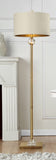 63" Gold Column Floor Lamp With Off-White Drum Shade - Homeroots