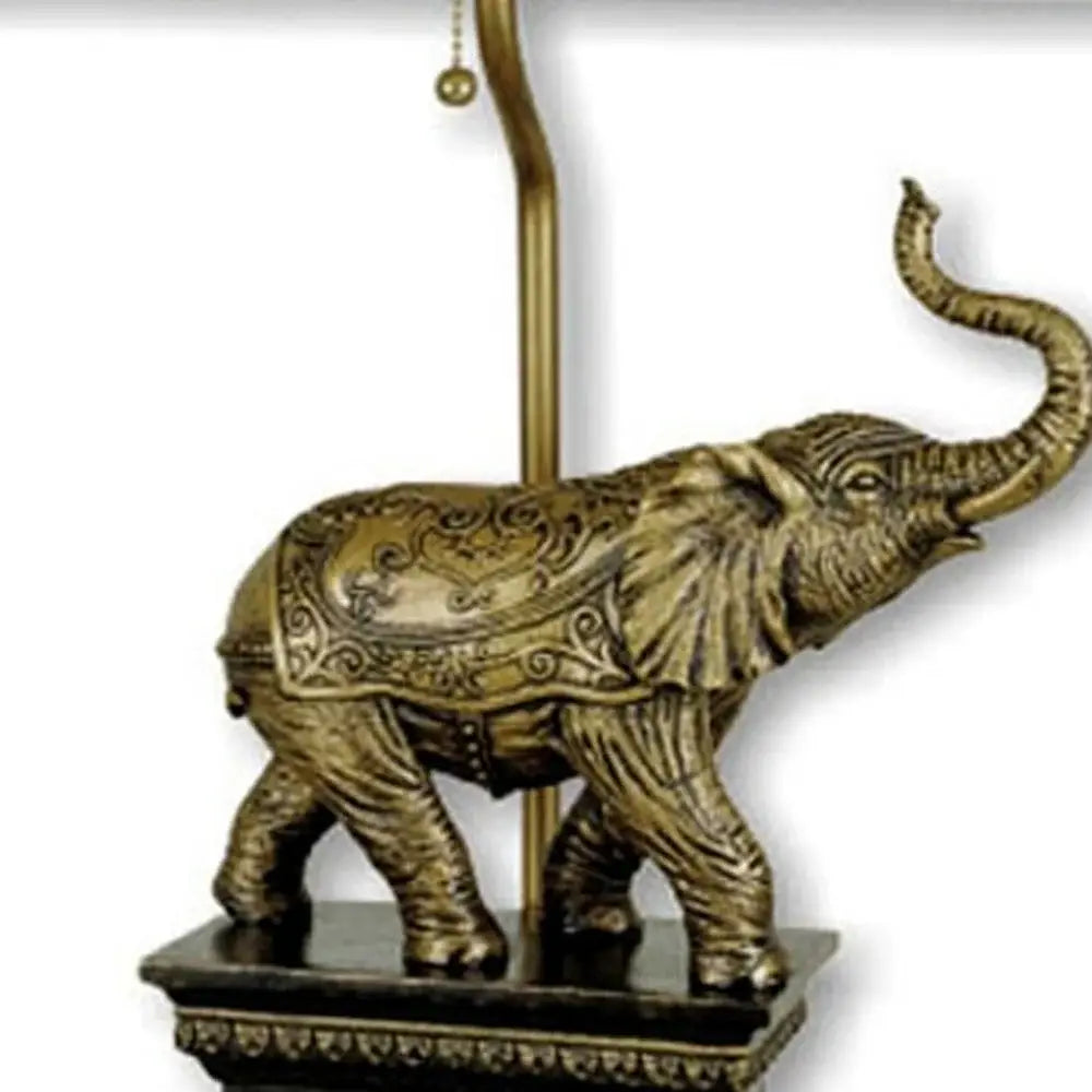 Antique Elephant Table Lamp - Homeroots - Flyclothing LLC