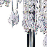 34" Black Metal Three Light Chandelier Table Lamp - Homeroots - Flyclothing LLC