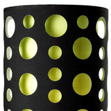 33" Silver Metal Mod Table Lamp With Black And Green Drum Shade - Homeroots - Flyclothing LLC