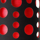 33" Steel Mod Table Lamp With Black And Red Drum Shade - Homeroots