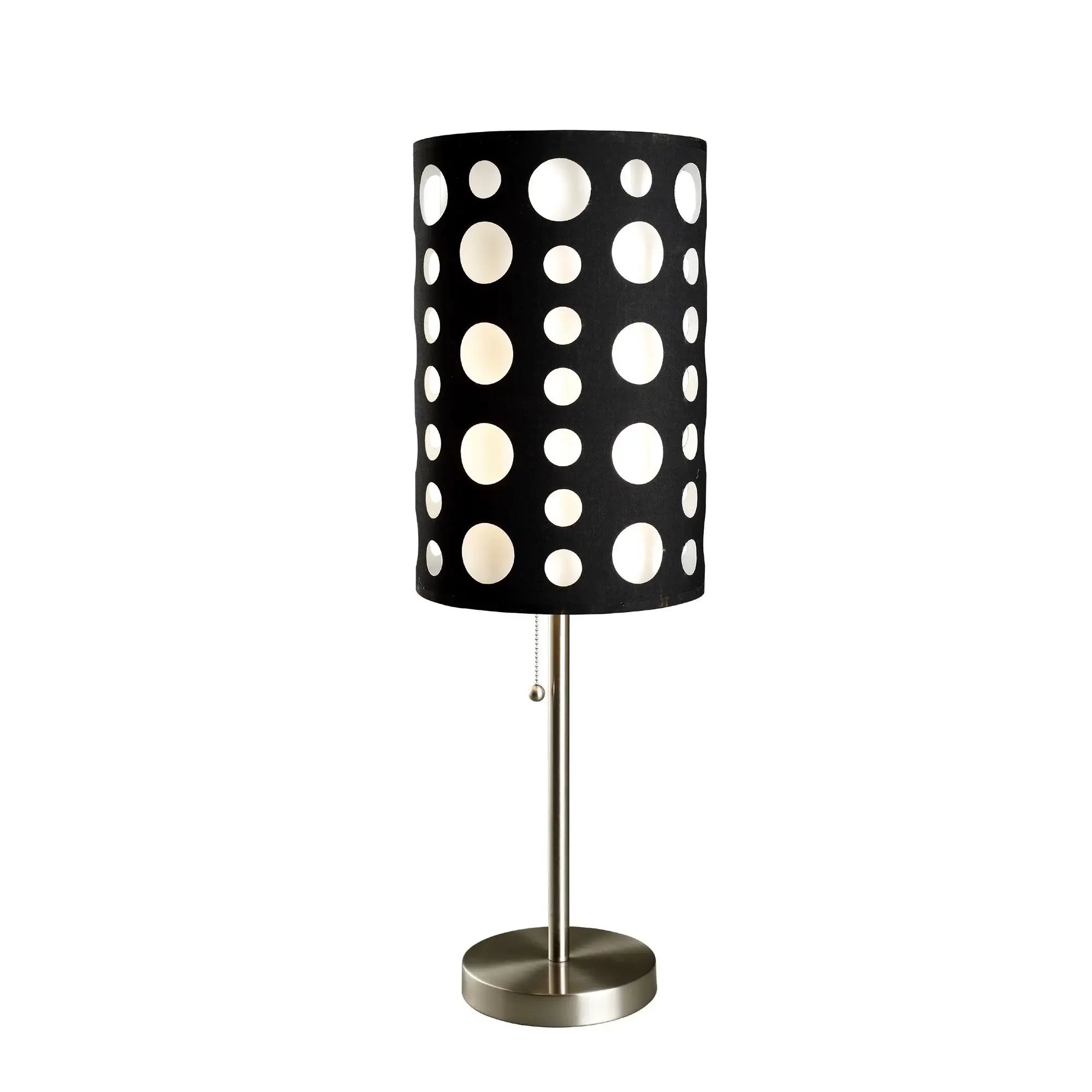 33" Black Metal Novelty Black and White Drum Shade - Homeroots - Flyclothing LLC