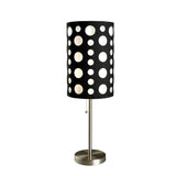 33" Black Metal Novelty Black and White Drum Shade - Homeroots