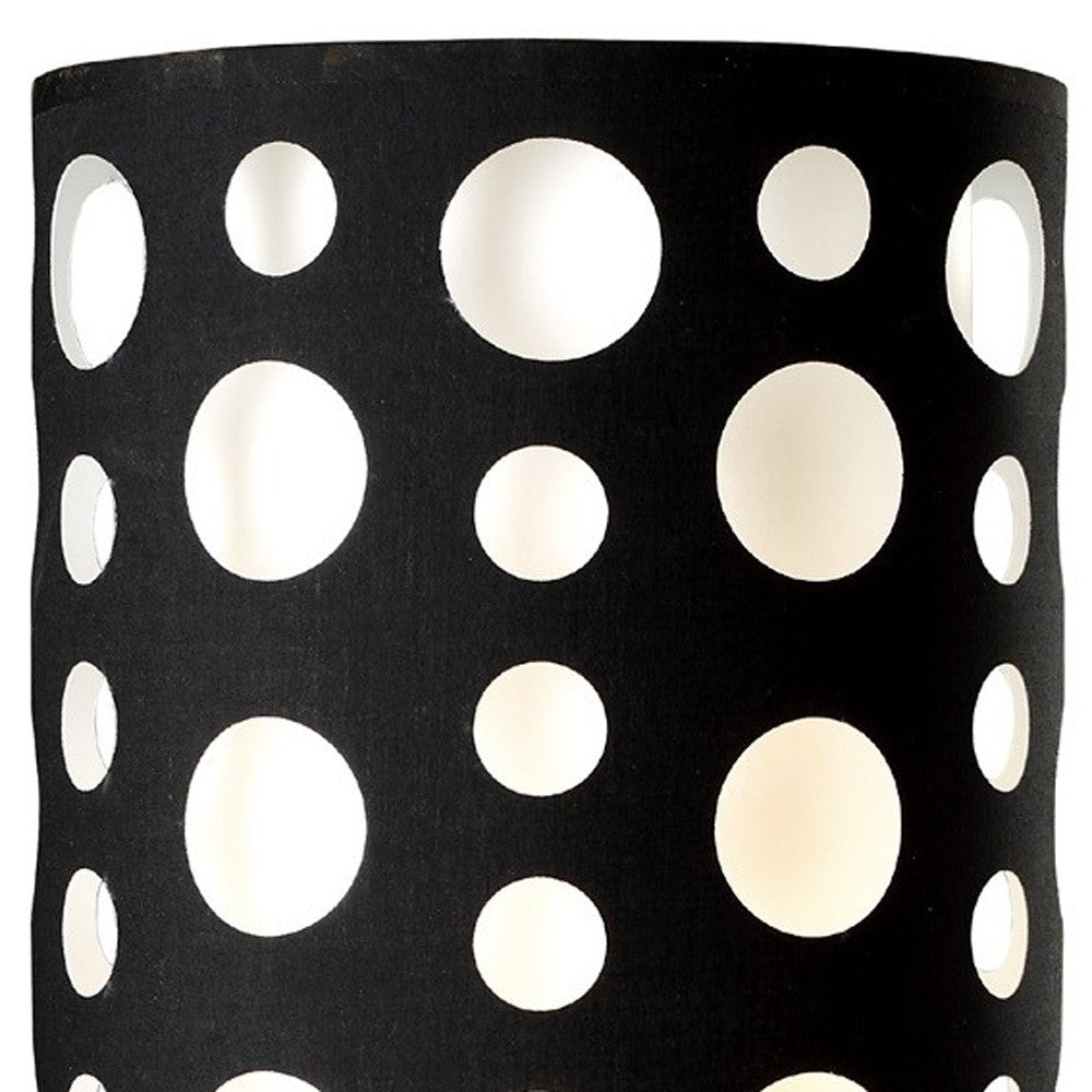 33" Black Metal Novelty Black and White Drum Shade - Homeroots - Flyclothing LLC
