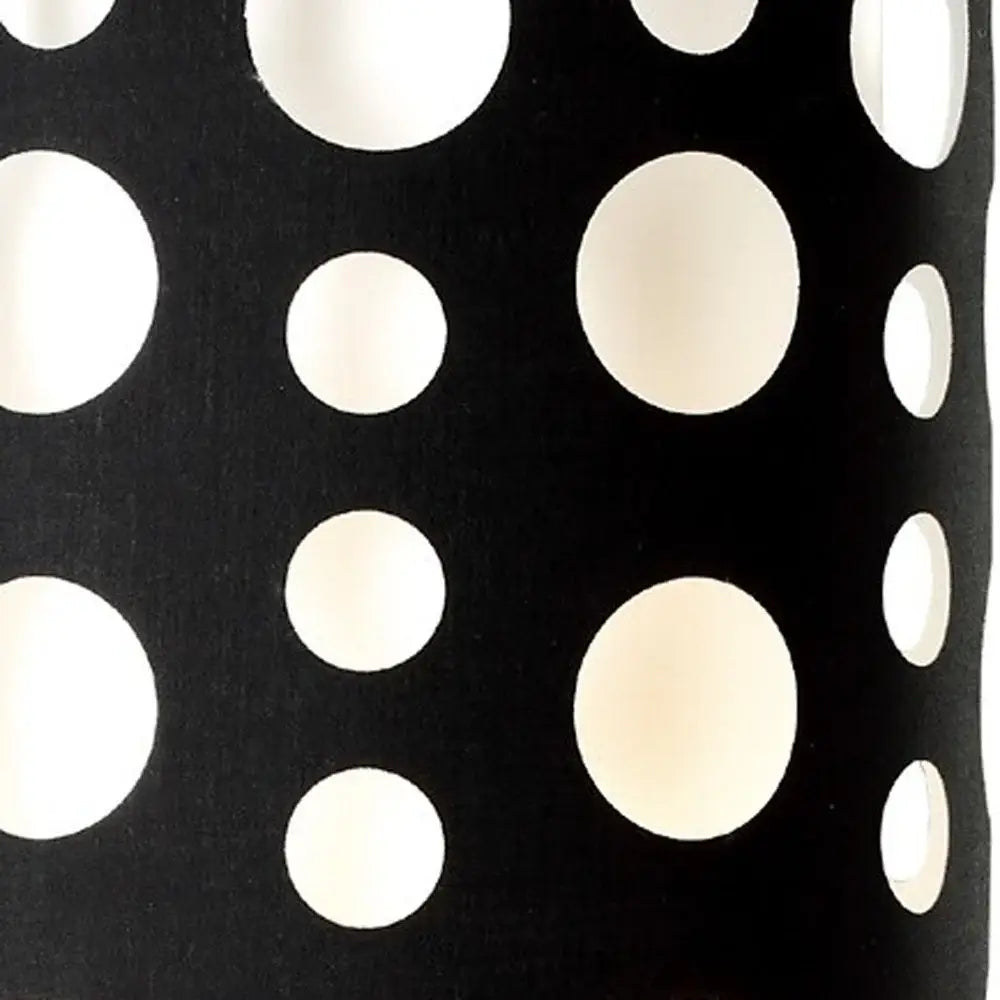 33" Black Metal Novelty Black and White Drum Shade - Homeroots - Flyclothing LLC