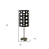33" Black Metal Novelty Black and White Drum Shade - Homeroots - Flyclothing LLC