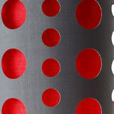33" Gray and Red Mod Dot Novelty Table Lamp - Homeroots - Flyclothing LLC
