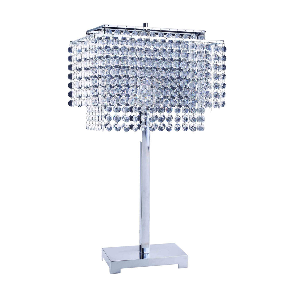 Bling Glam Faux Crystal Rectangular Table Lamp - Homeroots - Flyclothing LLC