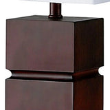 27" Brown Bedside Table Lamp With White Shade - Homeroots - Flyclothing LLC