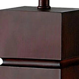 27" Brown Bedside Table Lamp With White Shade - Homeroots