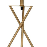 Contemporary Gold Geo Table Lamp with White Shade - Homeroots - Flyclothing LLC