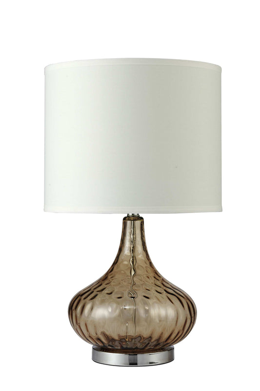 Brown Textured Glass Table Lamp - Homeroots - Flyclothing LLC