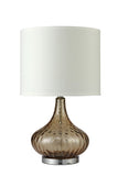 Brown Textured Glass Table Lamp - Homeroots
