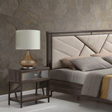 Brown Textured Glass Table Lamp - Homeroots