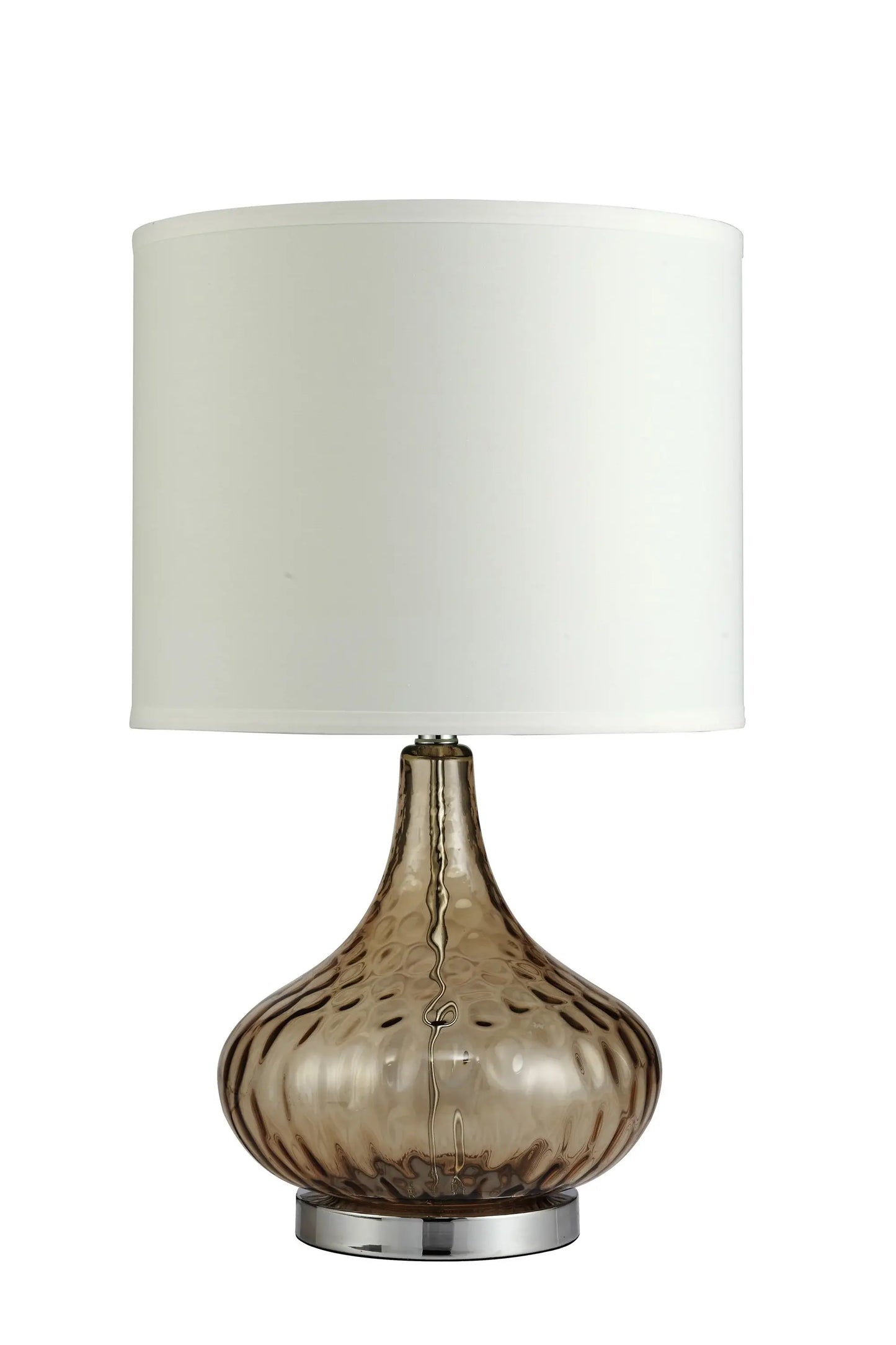 Brown Textured Glass Table Lamp - Homeroots - Flyclothing LLC