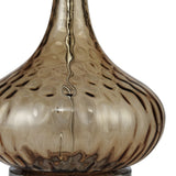 Brown Textured Glass Table Lamp - Homeroots