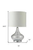 Clear Textured Glass Table Lamp - Homeroots