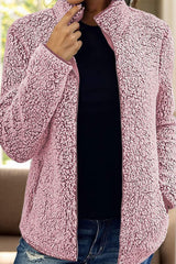Pocketed Zip Up Turtleneck Jacket - Trendsi - Flyclothing LLC