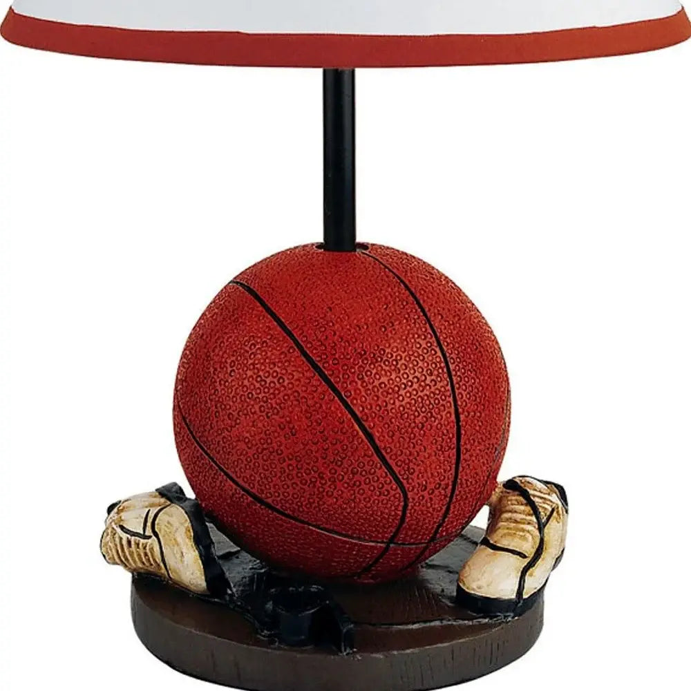 15" Orange Bedside Table Lamp With White Shade - Homeroots - Flyclothing LLC