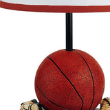 15" Orange Bedside Table Lamp With White Shade - Homeroots - Flyclothing LLC
