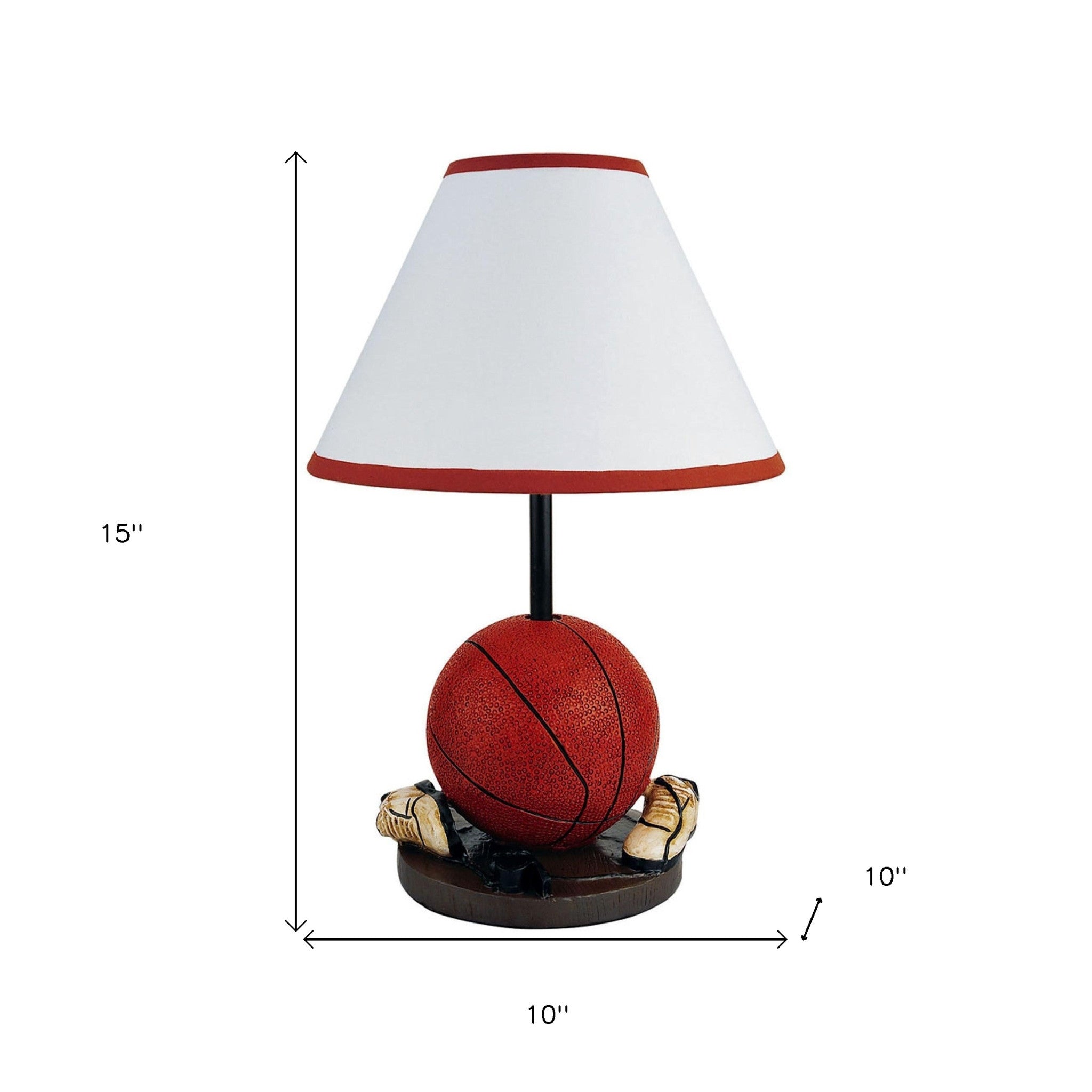 15" Orange Bedside Table Lamp With White Shade - Homeroots - Flyclothing LLC
