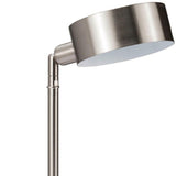 15" Silver Metal Bedside Table Lamp With Silver Shade - Homeroots